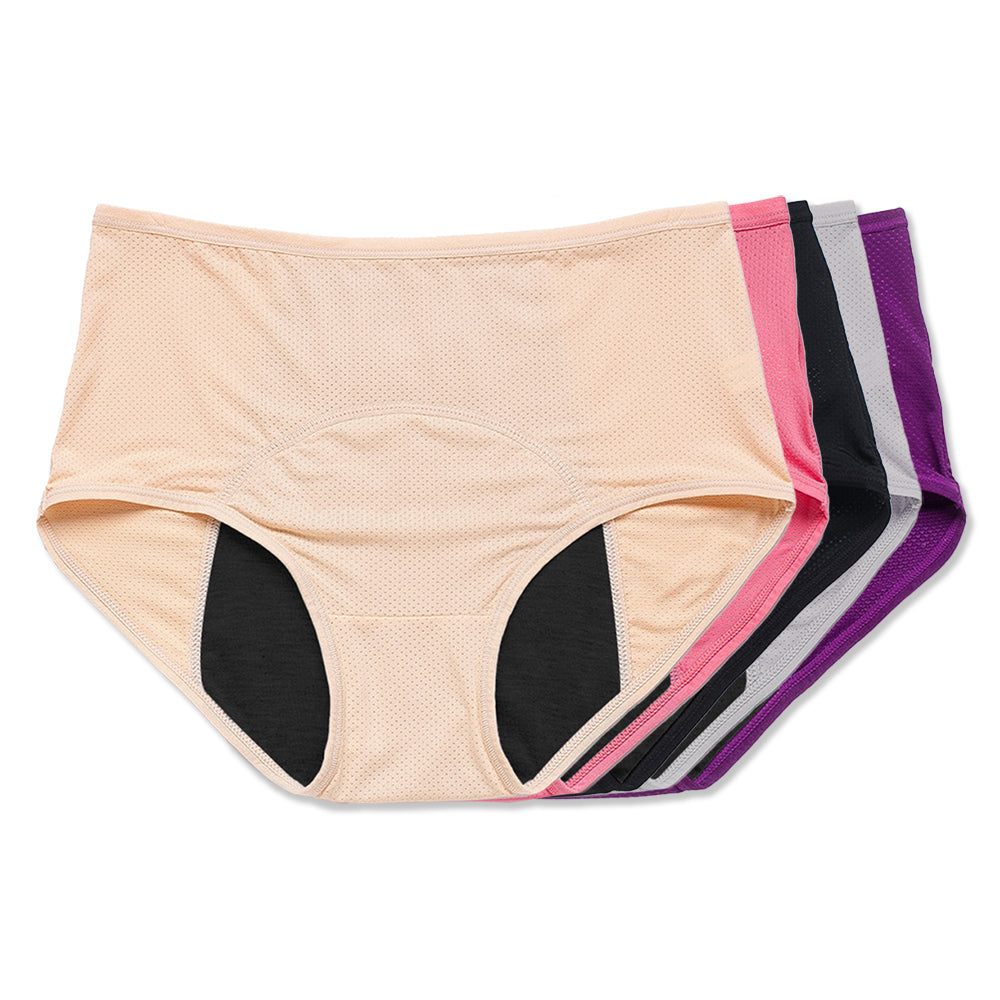 Comfy & Discreet Leakproof Underwear 5-Pack (Heavy Flow Version)