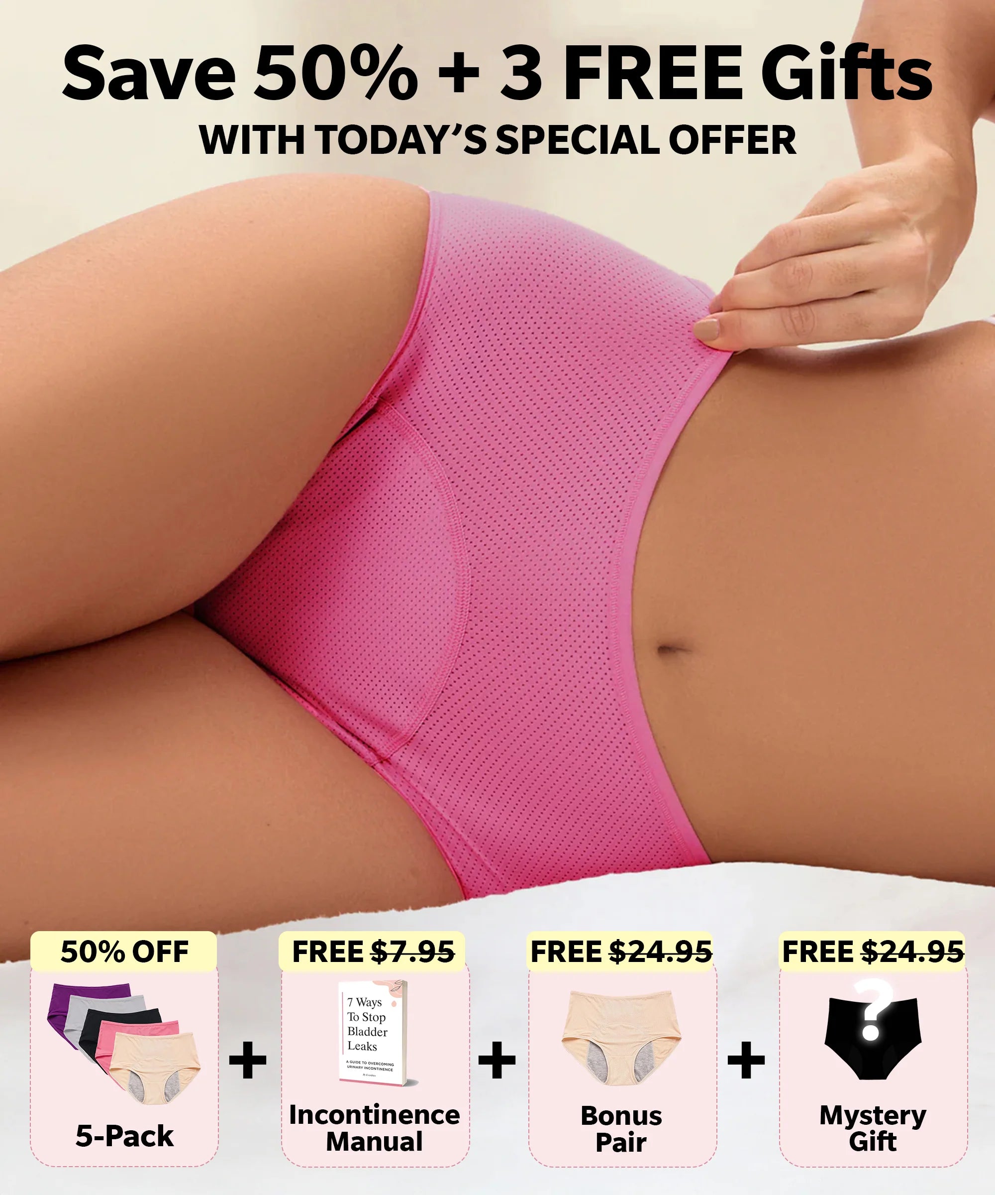 Comfy & Discreet Leakproof Underwear (Bundles)