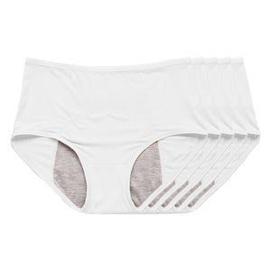 Comfy & Discreet Leakproof Underwear (White 5-Pack)