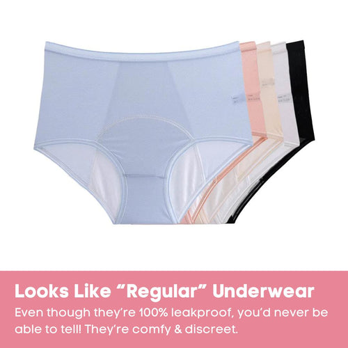 Guvpev 3 Pack Everdries Leakproof Ladies Underwear - Everdries Leakproof  Panties for Over 60#s Incontinence (D,2XL) 